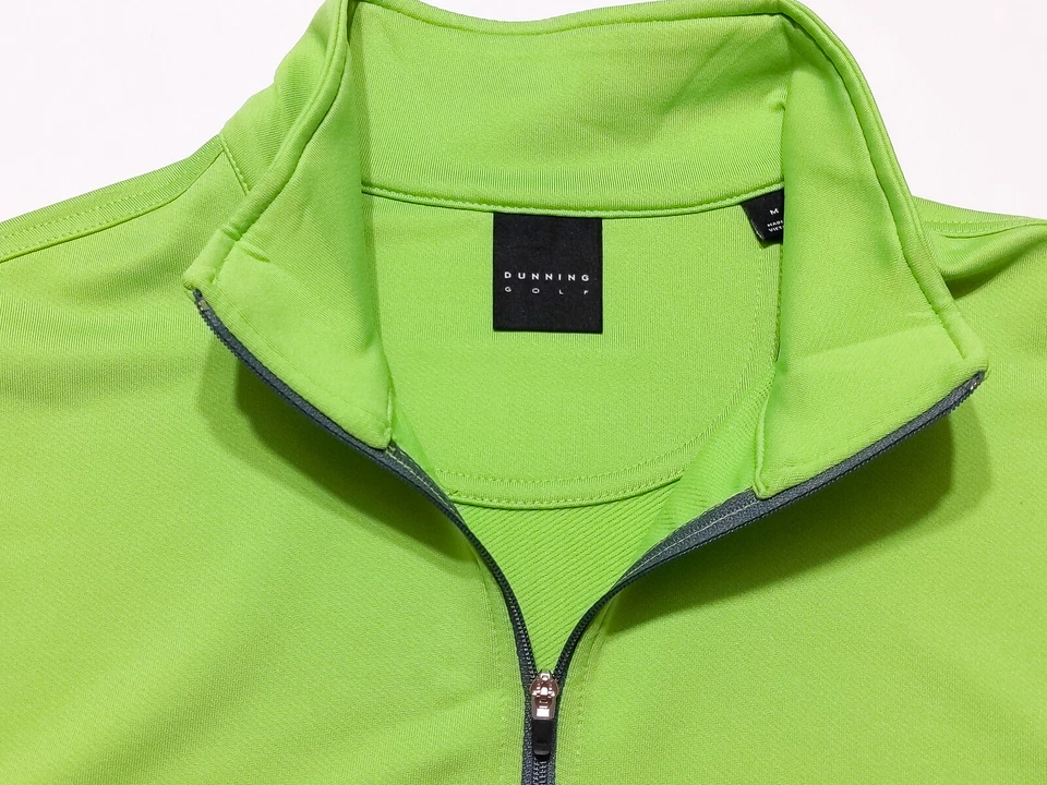 Chaleco Pullover DUNNING GOLF 1/2 Cremallera Rendimiento Verde Lima Mediano M Foto 3 de 4