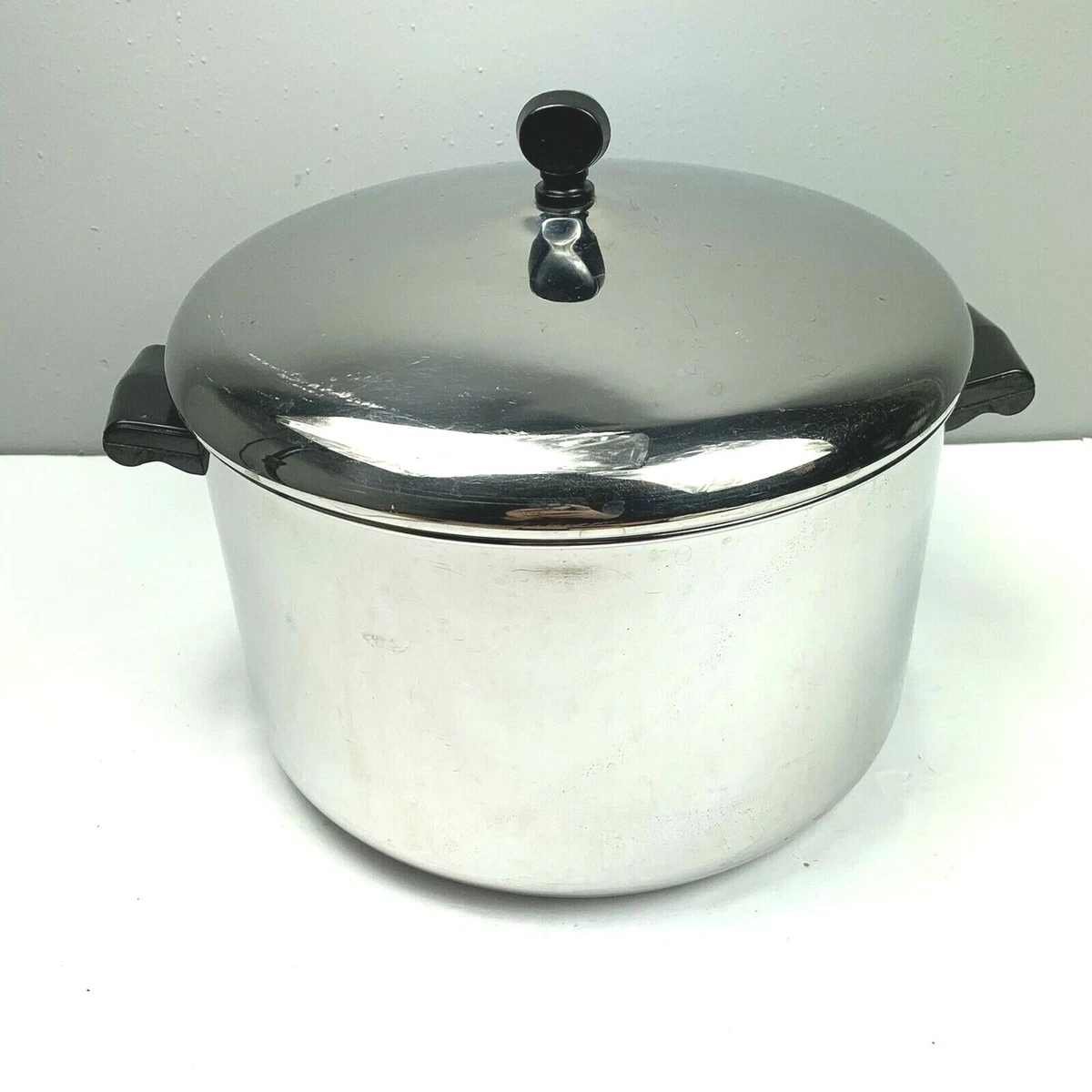 Farberware 8 Quart Stock Pot Aluminum Clad Stainless Steel w Lid USA Dutch  Oven