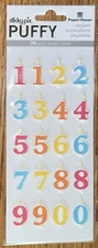 Paper House Sticky Pix Puffy Birthday Candle Numbers Cards 3D Scrapbook Stickers