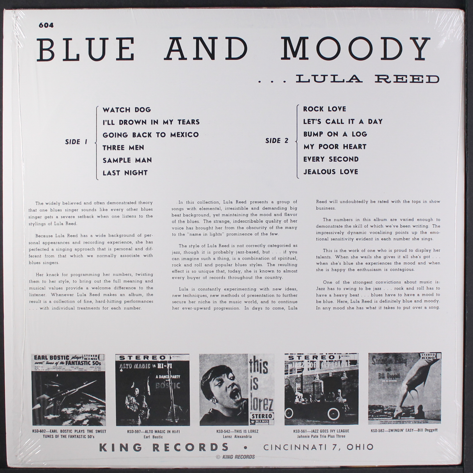 Lula Reed Singer LULA REED: blue and moody KING 12