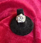 Vintage Silver Biker Gothic Skull & Crossbones Ring ADJUSTABLE Made In Italy