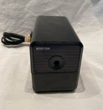Vintage Hunt Boston Model 18 296A Black Electric Pencil Sharpener - Made in USA
