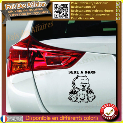 Sticker Baby On Board Sticker Little Devil Decal Little Monster Humour 666 Ebay