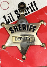 Small Novelty Deputy Sheriff Badge Brass