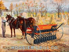 Hoosier Drill CO. Richmond, IN NEW Metal Sign: LARGE SIZE 12x16 - Free Shipping