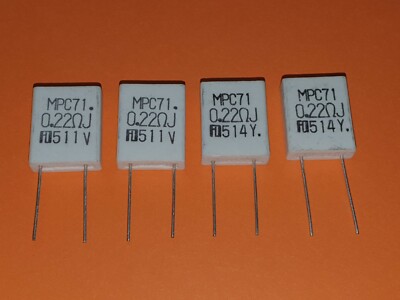 4x 0,22 Ohm / 5 Watt Metallband Widerstand MPC71