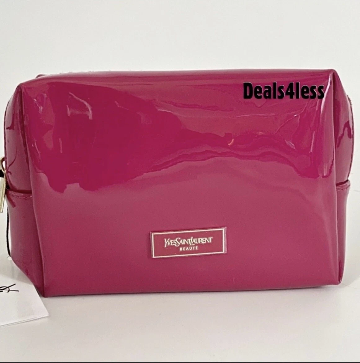 YSL Pouch Makeup Cosmetic Bag Vanity Case Pink Yves Saint Laurent