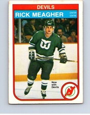 VINTAGE HOCKEY CARD OPC 1982 NEW JERSEY DEVILS RICK MEAGHER ROOKIE CARD NO828