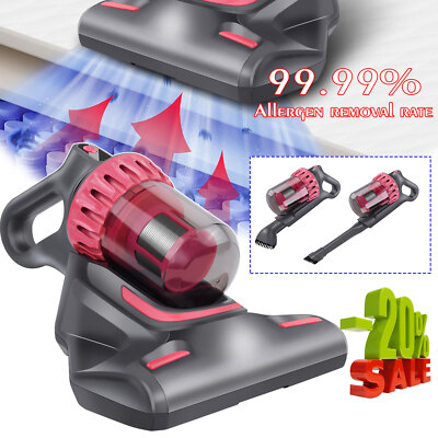 Handheld Mite Remover 10Kpa Bed Mattress UVLamp Cleaning Vacuum Dust Cleaner US