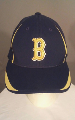 JRU Jose Rizal University Heavy Bombers NCAA Fitted Blue Cap LG-XL 7 3/8 - 8 Hat