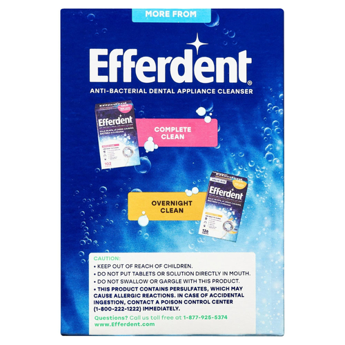 Efferdent Retainer & Denture Cleaner Tablets Minty & Fresh Clean 126 Ct 2 PACK - Picture 12 of 12