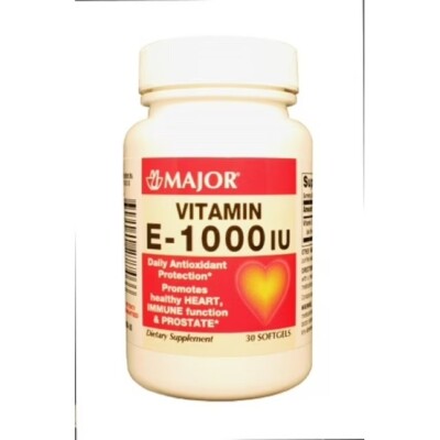 MAJOR VITAMIN E 1000IU CAPSULE 100CT