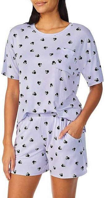 disney pj shorts set