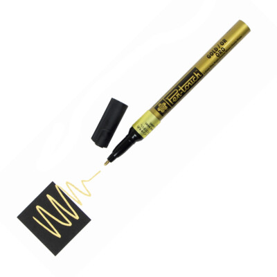 41301 Sakura Pen-Touch Paint Marker, Fine 1.0mm, Metallic Gold, Box of 12