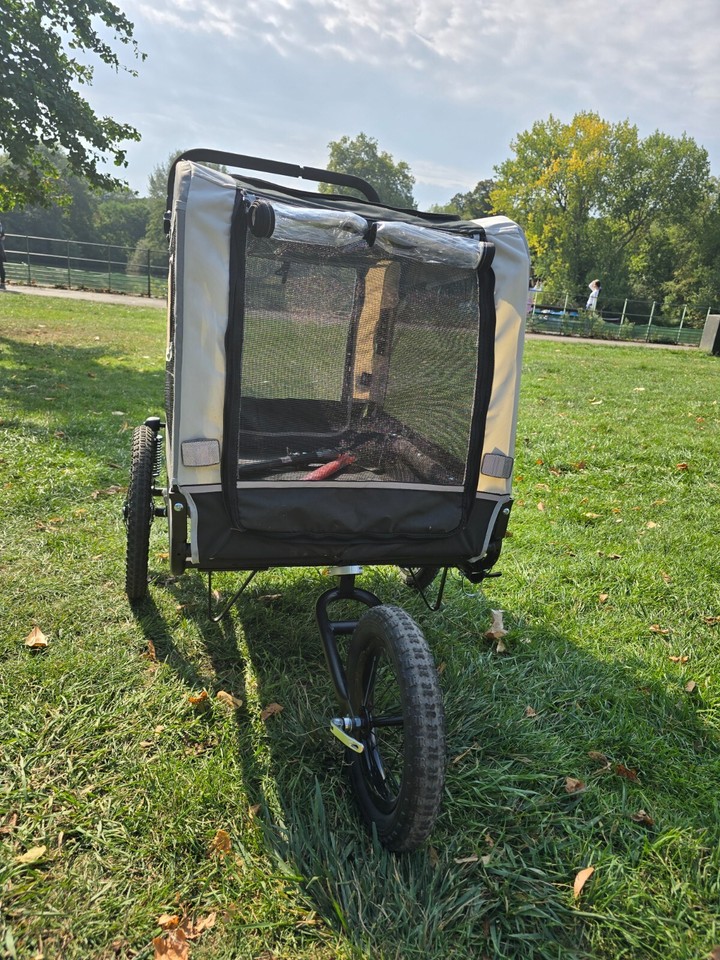 Klarfit 2in1 Dog stroller w/Convertible Pet Stroller, Dog Trailer for