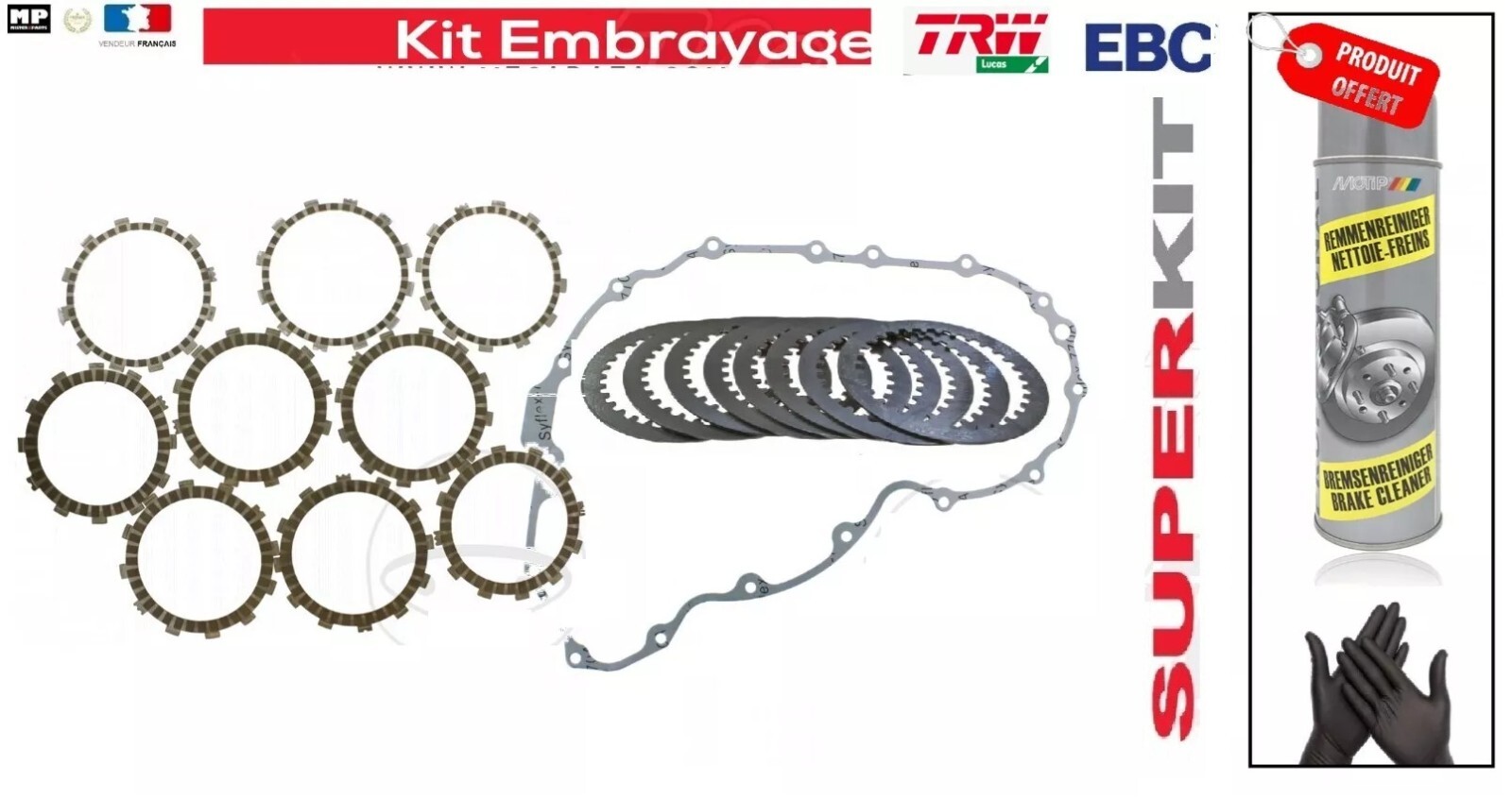 Kit embrayage complet avec joint pour Yamaha XV 1600 Wild Star 2001-2002
