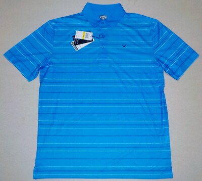 CALLAWAY GOLF OPTI-DRY POLO SHIRT MEN'S M L XL 2X BLUE NWT CGKSA0V7 UPF 15