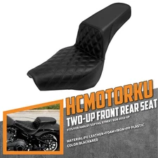 Black Driver Passenger Seat For Harley Softail Standard Deluxe Street Bob 18-23