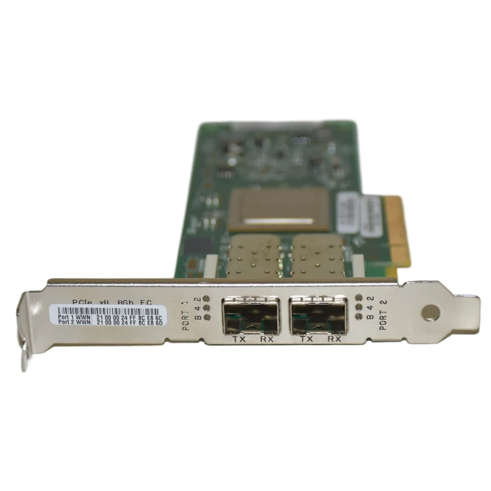 QLogic 8GB FC Dual Port HBA N2XX-AQPCI05 QLE2562-CSC 2-Port Fiber Channel Card - Image 4 of 4