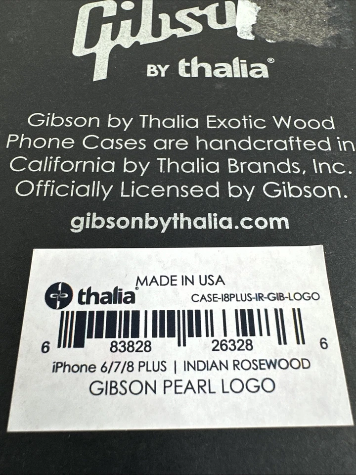 Funda para teléfono celular iPhone 6/7/8 Plus Thalia Gibson logotipo Gibson perla Foto 3 de 3