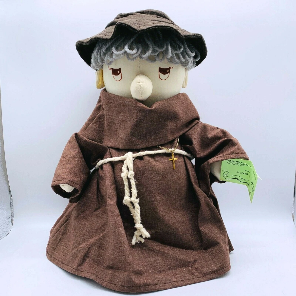 Vintage 16” Stuffed Padre Monk, Kush Kot MFG Co. California USA New Tags |  eBay