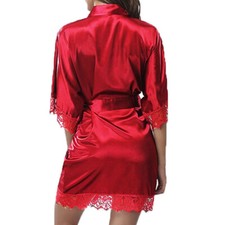 Women’s Satin Pajama Set – Long Sleeve Button-Down Sleepwear & Loungewear In Soft Polyester - View #5