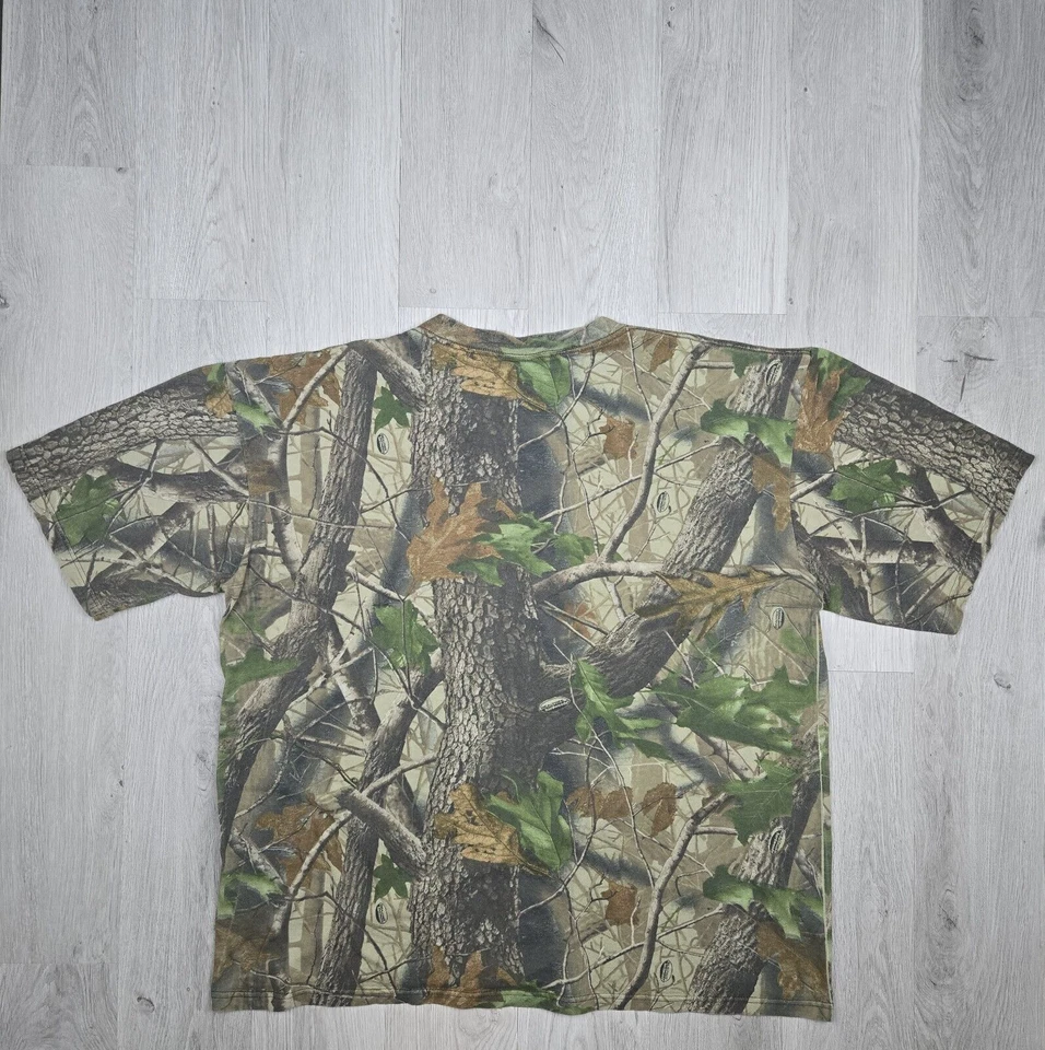 Vintage Liberty Realtree Shirt 3XL Short Sleeve Pocket Tee Hardwood Made In USA - Image 3 of 4