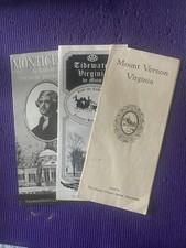 Lot de (3) cartes/brochures anciennes de Virginie