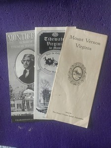 Lot of (3) Vintage Maps/brochures Of Virginia