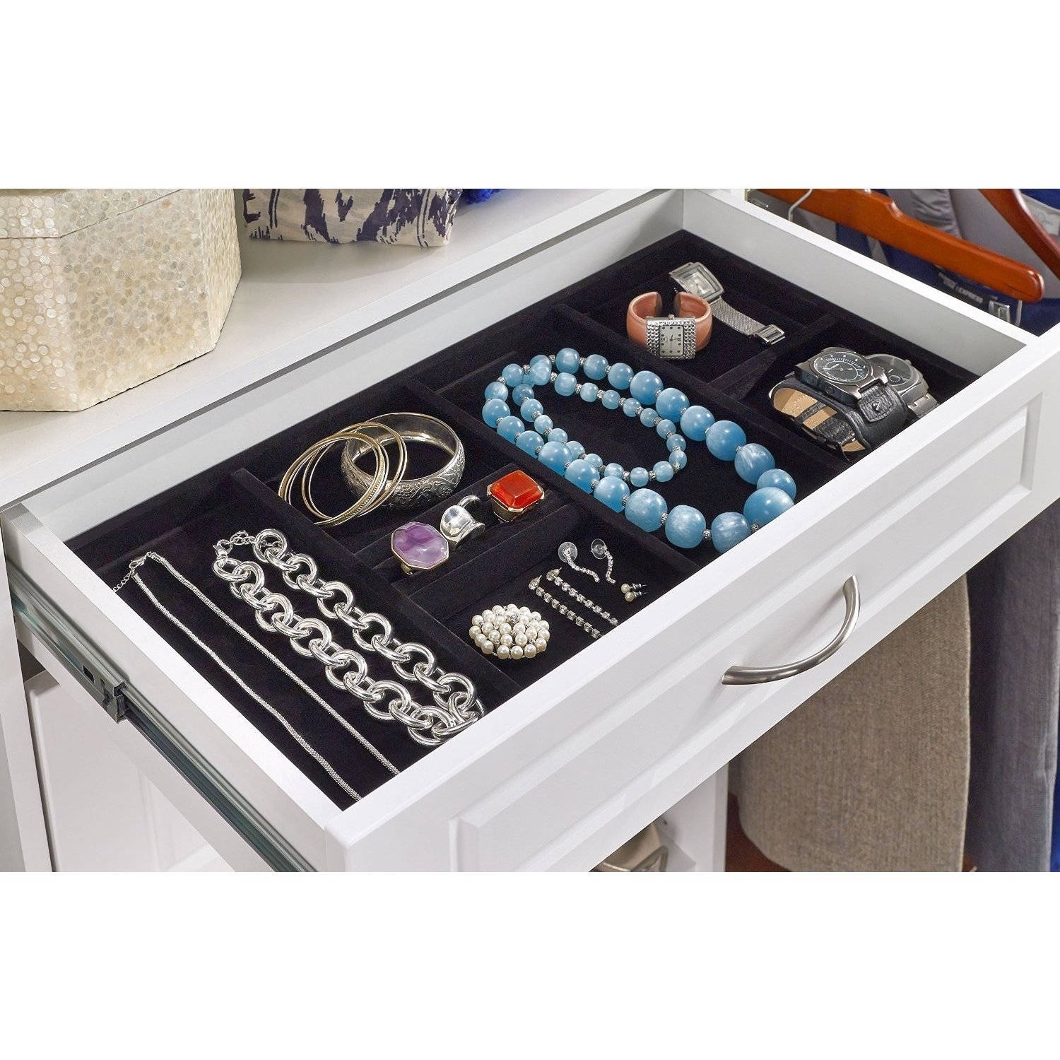 ClosetMaid Black SuiteSymphony Jewelry Tray Drawer Organizer Insert