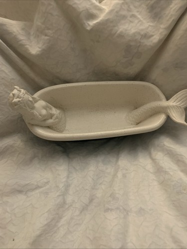 Badende Meerjungfrau Figur 12x5 Strand Küste Maritim Wohndeko Keramik