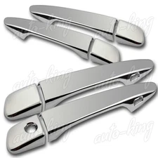 CHROME DOOR HANDLE COVER CAP 8-PCS W/SMART KEY HOLE FIT 13-16 LEXUS GS350 GS450H