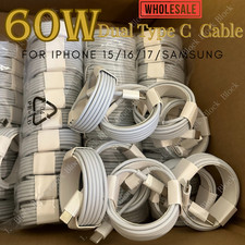 Lot 60W USB-C to USB-C Cable PD Fast Charger Cord For Samsung iPhone 15 16e 17