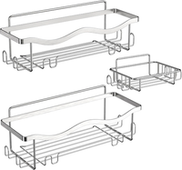 Aloceo Duschablage Ohne Bohren 3 StüCk, Rostfrei Dusch Organizer, Shampoo Halter