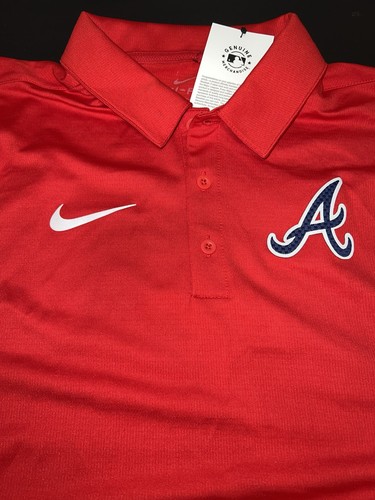 Nike Men's Atlanta Braves Red Franchise Performance Polo Sz M NWT NKNB-62Q - Picture 2 of 3