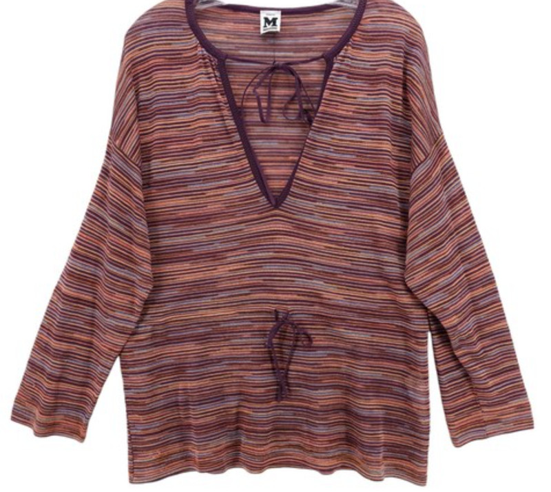 M Missoni Drawstring Multi Color Flowy Tunic Size 38 (Size S/M)