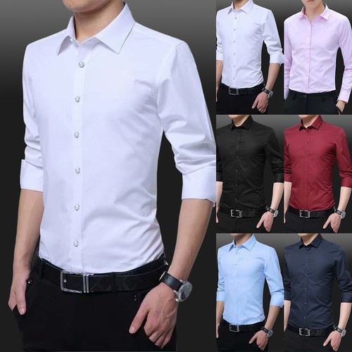 Chemise Homme Johnston & Murphy à Manches Longues - Taille L, Coupe Ajustée, Rayée, Occasion Très Bon état