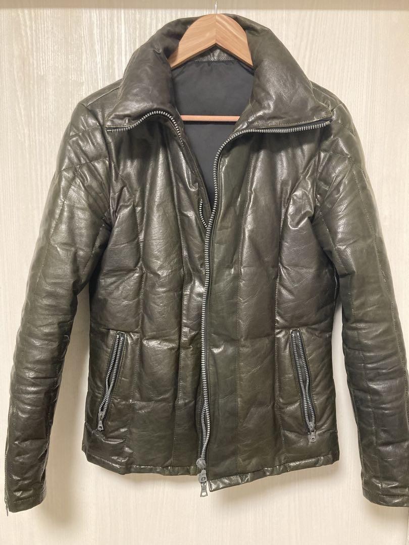 Backlash Leather Down Puffer Jacket for Men and Women