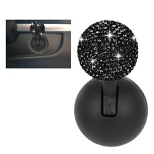 Car Push Start Button Cover, Rhinestone Engine Start Stop Button Joystick Black