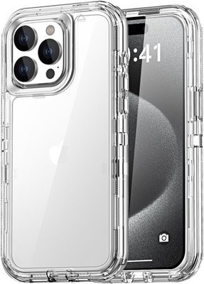 Rugged Clear Case for iPhone 14 Pro Max, Heavy Duty Full Body Shockproof Protect