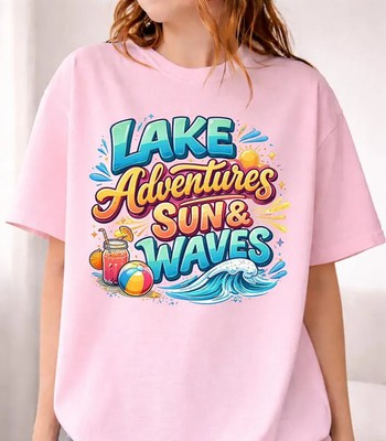 Lake Adventures Sun Waves Summer Comfort Tee Outdoors Water Vacation Gift