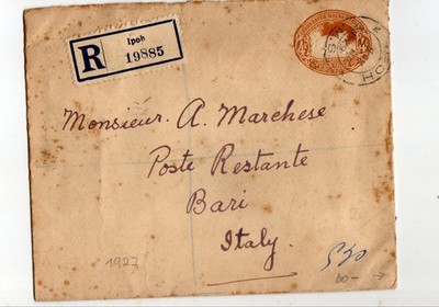BARI - REMAINING POST 1927 - RARE WHOLE RECOMMENDED BY FEDERATION STATES MALAY