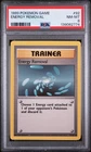 1999 POKEMON BASE SET UNLIMITED #92 ENERGY REMOVAL PSA 8
