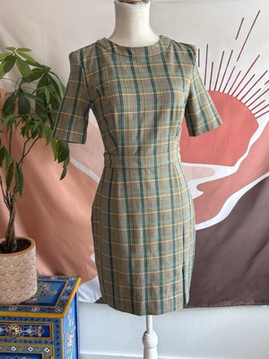 United Colors of Benetton Dress Women s Size XS Classic Checkered Office Career