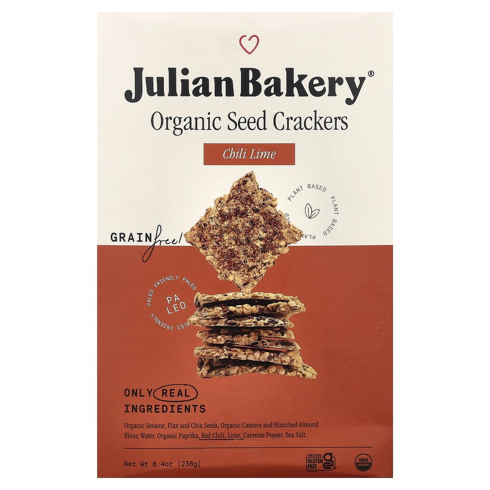 Organic Seed Crackers, Chili Lime, 8.4 oz (238 g)
