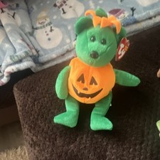 Ty Beanie Baby Tricksy Halloween Bear Plush w/ Tag 2002