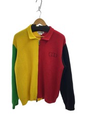 TTT_MSW Zip-up Knit Polo (MULCH) Medium Cotton Multicolor Solid Color TTT-25AW-K