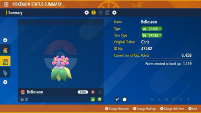 Shiny Bellossom Pokémon Scarlet And Violet Perfect IV