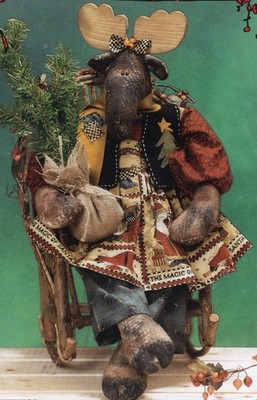 Mandy Moose And Her Pine 21 Inch Cloth Doll Pattern LA Designs 2092