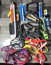 Lot Of 21 pcs Dog Harness, Collar,Muzzles, Leash And Car Buckle New And Used